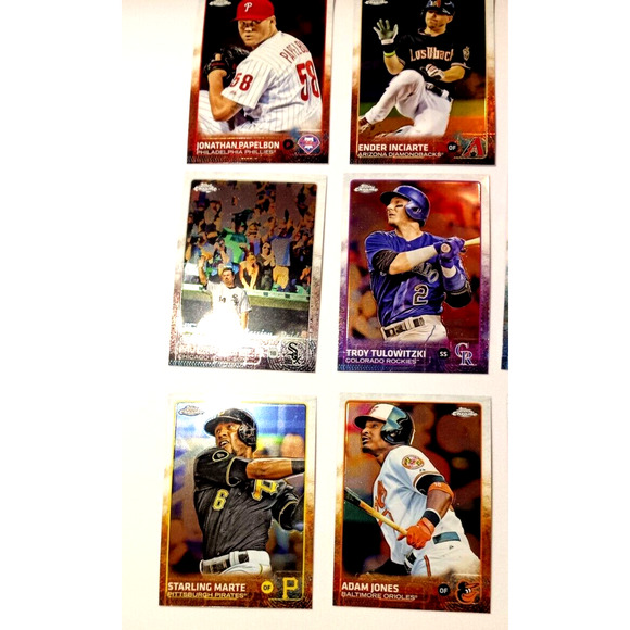 9 2015 Topps Chrome Baseball Cards - Picture 3 of 16